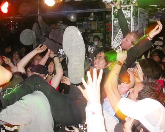 Crowdsurfing at Skunk Hell